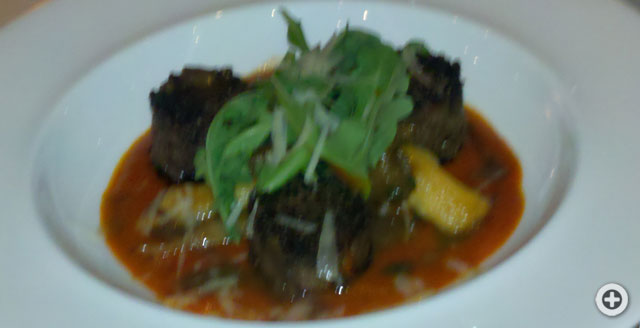 Braised Beef Tongue, herbed gnocchi, smoked tomatoe sauce
