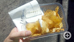 Fall for Greenville, Larkin's Yukon Gold Chips with Bleu Cheese Dip