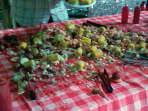 Low Country Boil at charity event for free2play at Miracle Park