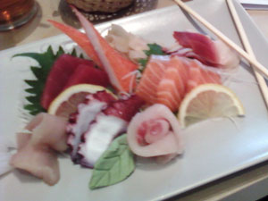 Sashimi lunch at Purple Bistro, westend greenville, sc