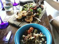 Chimichurri Marinated Shrimp from The Lazy Goat