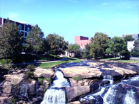 Falls Park, historic west end, downtown Greenville, SC
